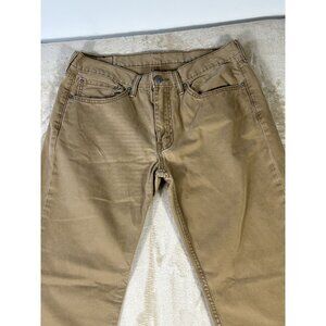 Levi's 514 Jeans Pants Tan Beige Khaki Mens Sz 34X32 Straight Leg Brown Vtg Look